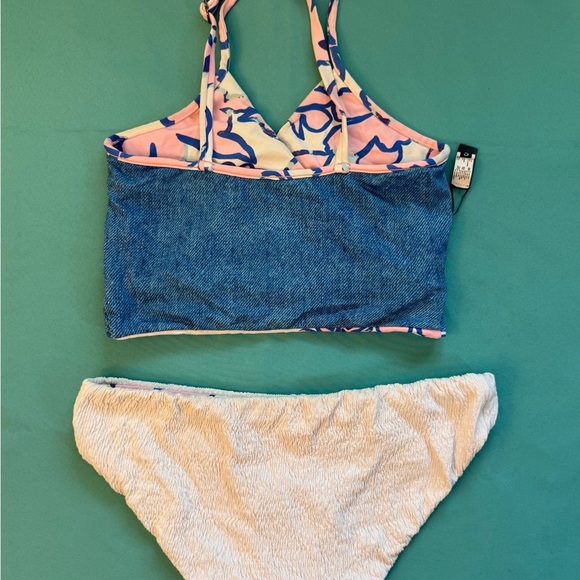 Maaji pink , blue and white swimsuit reversible lined size S woman’s - Picture 3 of 8